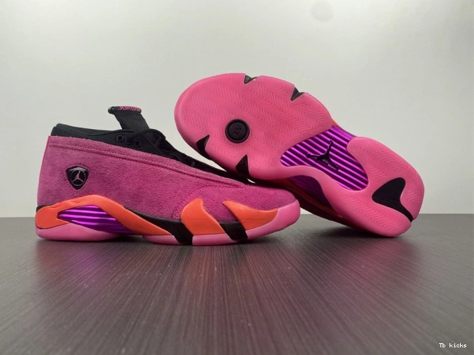 Rep TBK Pink Shocking Retro Jordan 14 DH4121-600 Low (W) 0726